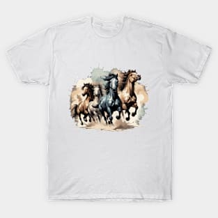 Horses And Desert T-Shirt